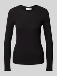 Longsleeve in Ripp-Optik Modell 'ANNA' von Selected Femme Schwarz - 20