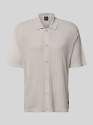 poloshirt van mix van katoen en linnen model 'AMICINO' van BOSS Orange Beige - 14