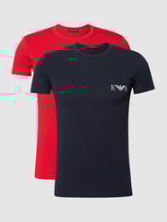 T-Shirt mit Label-Print im 2er-Pack von Emporio Armani Rot - 46
