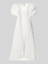 Avondjurk met pofmouwen en florale applicaties van LUXUAR FASHION - 4