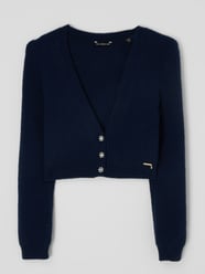 Cropped Cardigan mit Strasssteinen  von Guess Blau - 26