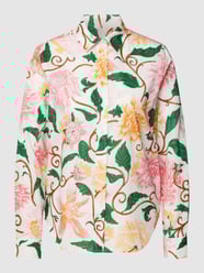 Overhemdblouse met gebloemd all-over motief van Gant Wit - 46