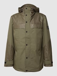 Jacke aus Baumwoll-Leinen-Mix mit Kapuze        von Tommy Hilfiger Grün - 46