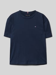 T-Shirt mit Logo-Stitching von Tommy Hilfiger Kids Blau - 6