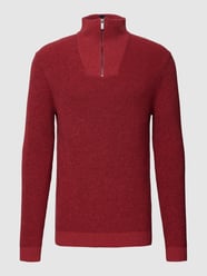 Strickpullover mit Troyer-Kragen von Esprit Rot - 41
