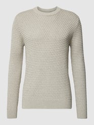 Strickpullover mit Strukturmuster Modell 'REMYS' von SELECTED HOMME Grau - 37