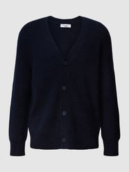 Gebreid jack met V-hals, model 'V-neck cardigan' van Marc O'Polo Denim Blauw / turquoise - 47