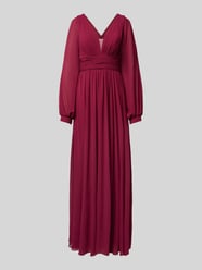 Abendkleid mit V-Ausschnitt von Mascara Rot - 31