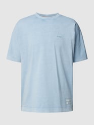 T-Shirt mit Label-Stitching und Rundhalsausschnitt von BOSS Orange Blau - 29