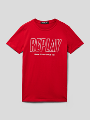 T-Shirt mit Label-Print von Replay Rot - 48