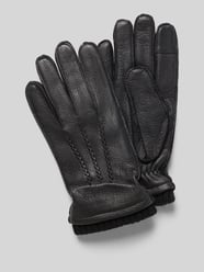 Lederhandschuhe mit Rippbündchen von Roeckl - 46