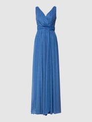 Abendkleid mit Bindegürtel von TROYDEN COLLECTION Blau - 26