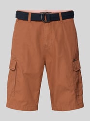 Bermudy o kroju regular fit z kieszeniami cargo od Petrol - 10
