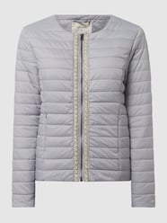 Gewatteerd jack, model 'Gilliana' van Cream Grijs / zwart - 30