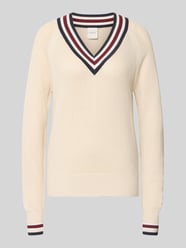 Sweter z dzianiny z dekoltem w serek model 'maurice' od VARLEY - 19