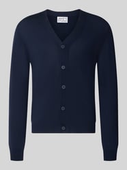 Regular Fit Strickjacke aus reiner Wolle von Jake*s Studio Men - 4