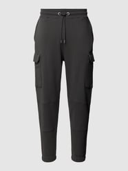 Sweatpants mit Cargotaschen in unifarbenem Design von Alpha Industries Grau - 42