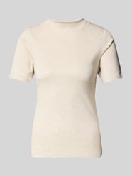 T-shirt z prążkowaną stójką od Christian Berg Woman - 20