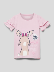 T-shirt met motiefprint van Guess Roze - 28