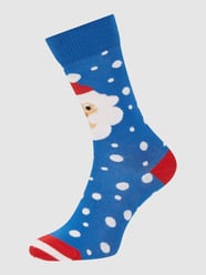 Skarpety z wzorem bożonarodzeniowym od Dilly Socks Niebieski - 28