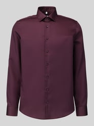 Slim Fit Businesshemd aus reiner Baumwolle Modell 'New Kent' von Seidensticker Bordeaux - 15