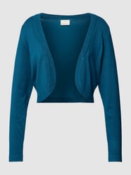 Strickjacke aus Viskose-Mix mit Schalkragen Modell 'ASTRID' von Kaffe Blau - 25