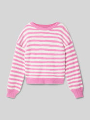 Gebreide pullover met ronde hals  van Only Fuchsia - 1