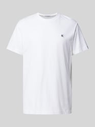 T-Shirt mit Label-Badge von Calvin Klein Jeans Weiß - 3