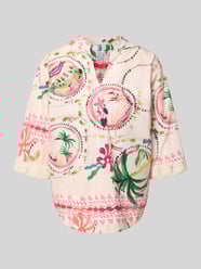 Relaxed fit blouse met 3/4-mouwen van Emily Van den Bergh Beige - 11