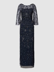 Abendkleid mit Kontrastbesatz von Adrianna Papell Blau / Türkis - 29