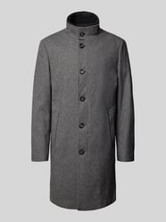 Lange jas met opstaande kraag en steekzakken van Christian Berg Men - 4