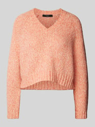 Cropped Strickpullover mit V-Ausschnitt Modell 'ALOA' von Weekend Max Mara Orange - 3