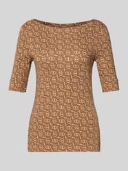 T-shirt met ronde hals, model 'JUDY' van Lauren Ralph Lauren Beige - 13