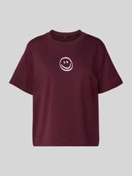 Loose fit T-shirt van puur katoen, model 'SARA METTE' van Vero Moda Bordeaux - 33