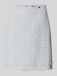 Minirok in bouclé-look met straight fit van Marc Cain - 22