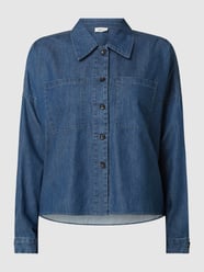 Jeansbluse mit überschnittenen Schultern Modell 'Fever' von Modström Blau / Türkis - 45