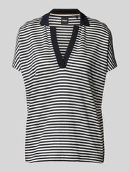 Loose Fit T-Shirt mit Umlegekragen Modell 'ENELINA' von BOSS - 13