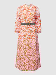 Midikleid aus Viskose mit Allover-Muster Modell 'Stella' von POM Amsterdam Pink - 25