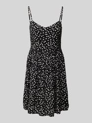 Knielanges Kleid mit floralem Muster von Tom Tailor Denim Schwarz - 29