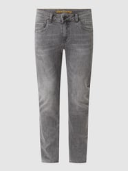 Jeans mit Stretch-Anteil in gerader Passform Modell 'Freddy' von Blue Monkey Grau - 28