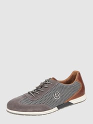 Sneakers van leer en textiel, model 'Stowe' van bugatti Grijs / zwart - 41