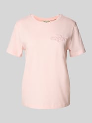 Regular Fit T-Shirt aus reiner Baumwolle mit Logo-Patch von Gant Pink - 8