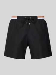 Spodenki kąpielowe o kroju relaxed fit z nadrukiem z logo model ‘Atoll’ od BOSS - 43