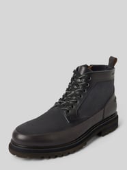 Veterboots van echt leer, model 'SPIDER' van DIGEL Grijs / zwart - 26