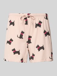 Pyjamabroek met elastische band en tunnelkoord van Jake*s Casual Fuchsia - 5