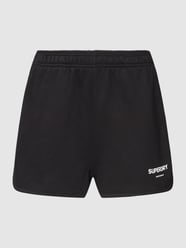 Korte broek met labelprint van Superdry Sports Grijs / zwart - 34