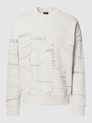 Sweatshirt mit Logo-Muster von ARMANI EXCHANGE Grau - 38