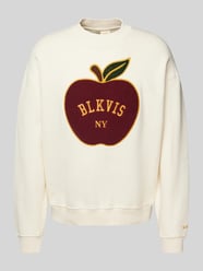 Sweatshirt mit Label-Stitching von BLKVIS Beige - 9