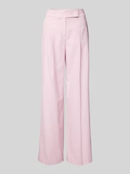 Wide Leg Bundfaltenhose mit Eingrifftaschen von Luisa Cerano Pink - 12