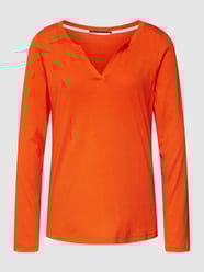 Shirt met lange mouwen en tuniekkraag van QS by s.Oliver Oranje - 29